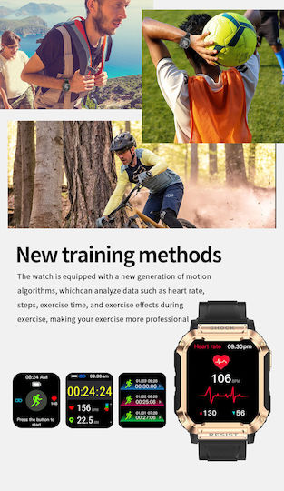 Aluminiu Smartwatch (Aur)