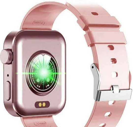 Smartwatch Intelligente Klasse Kollektion Kn200 Idealstore Voll-Touchscreen 1,72 Zoll Bluetooth Anruf SMS Android-iOS Herzfrequenzuhr Kalorien Distanz Schrittzähler Blutdruck IP68 Finde Armband-Telefon Rosa