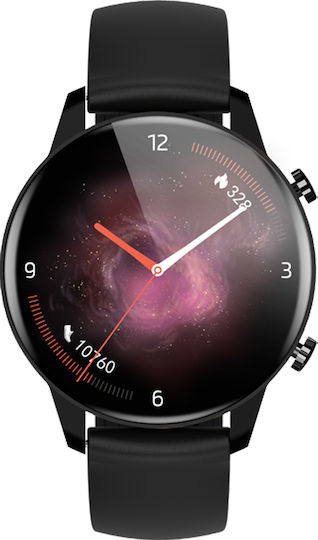 Omega FiT Aluminium Smartwatch mit Pulsmesser (Schwarz)