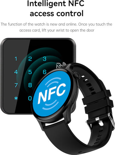 DesignoFiT Aluminiu Smartwatch (Negru)