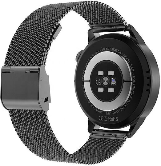 Fantastic FiT Aluminium Smartwatch με Παλμογράφο (Μαύρο)