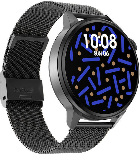 Fantastic FiT Aluminium Smartwatch με Παλμογράφο (Μαύρο)