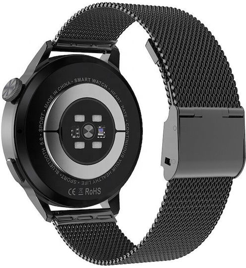Fantastic FiT Aluminium Smartwatch με Παλμογράφο (Μαύρο)