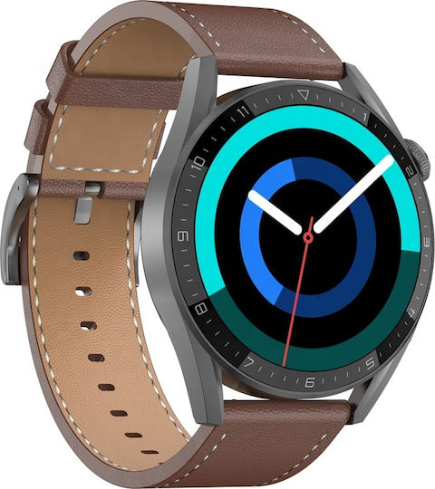 DeltaFiT Max Smartwatch με Παλμογράφο (Καφέ)