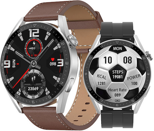 DeltaFiT Max Smartwatch με Παλμογράφο (Καφέ)