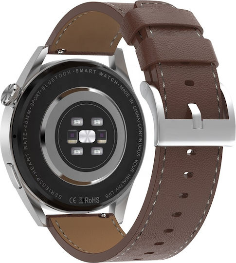 DeltaFiT Max Smartwatch με Παλμογράφο (Καφέ)