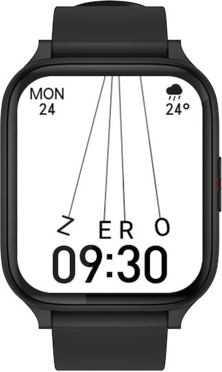 MostWanted Aluminium Smartwatch με Παλμογράφο (Μαύρο)