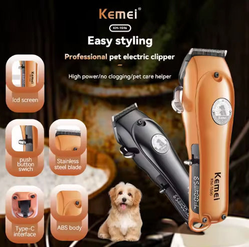Kemei Dog Grooming Clippers Rechargeable