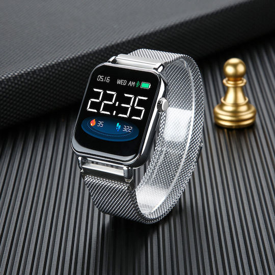 tFiT YPRO Smartwatch με Παλμογράφο (Ασημί)