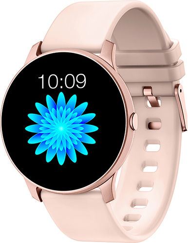KrazyFit Aluminium Smartwatch με Παλμογράφο (Ροζ)