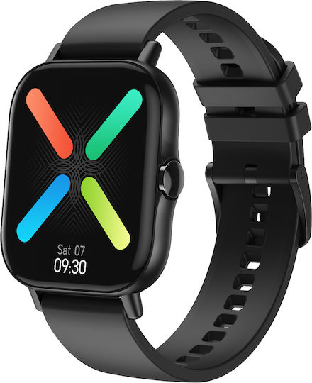 NanoFiT PRO Aluminium Smartwatch με Παλμογράφο (Μαύρο)
