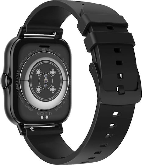 NanoFiT PRO Aluminium Smartwatch με Παλμογράφο (Μαύρο)