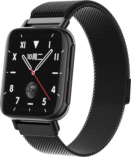 MultiFiT Aluminium Smartwatch με Παλμογράφο (Μαύρο)