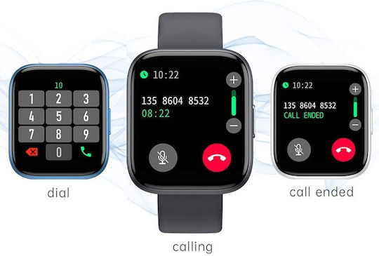 TrendFIT Aluminium Smartwatch with Heart Rate Monitor (Black)