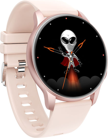 Wibe FiT Aluminium Smartwatch με Παλμογράφο (Χρυσό)