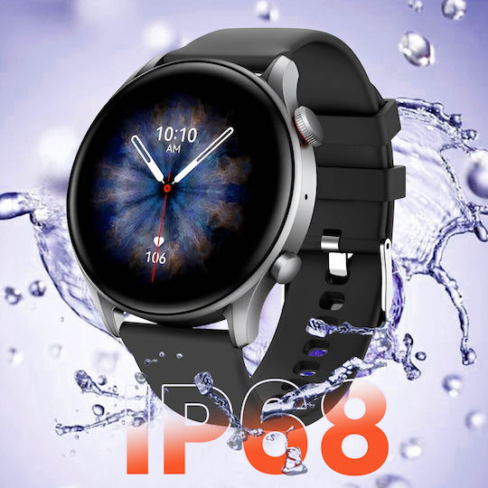 Riversong Motive 6c Pro Smartwatch με Παλμογράφο (Space Gray)