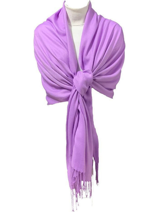 Light Purple Cashmere Scarf 190x75 Cm