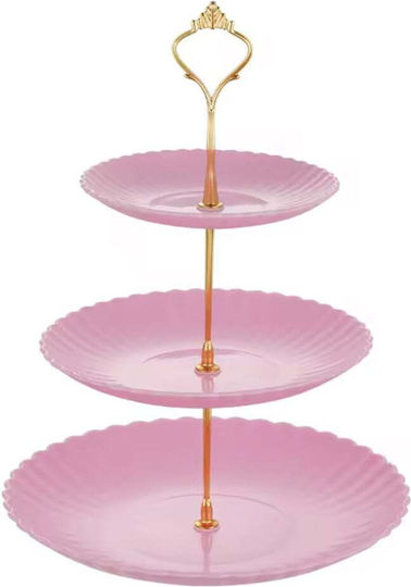 Plastic Platou pentru aperitive Roz 1buc