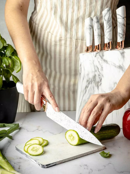 KING Hoff Knife Set with Block from Stainless Steel 6pcs