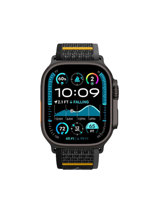 Spigen Athlex Air Armband Stoff Schwarz (Apple Watch 44/45/46mm/Ultra 49mm)
