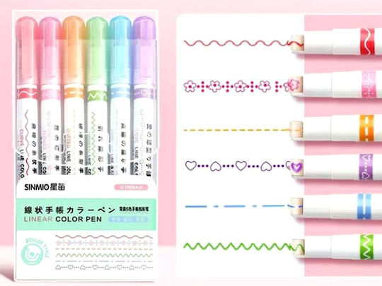 Markere de Desen 10mm Set 6buc