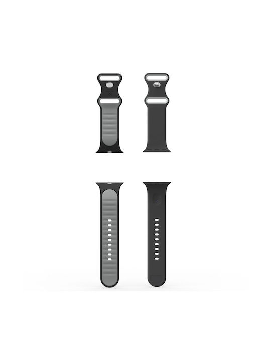 Spigen Nano Pop Strap Silicone Black (Apple Watch 6, 7, 8, 9, 10, SE, Ultra 1, 2)