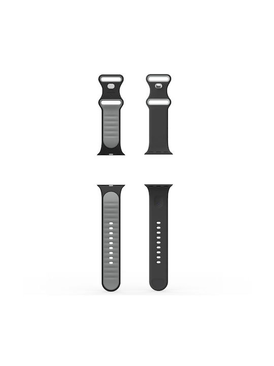 Spigen Nano Pop Strap Silicone Black (Apple Watch 6, 7, 8, 9, 10, SE, Ultra 1, 2)