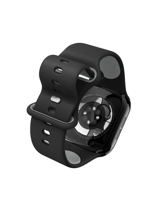 Spigen Nano Pop Strap Silicone Black (Apple Watch 6, 7, 8, 9, 10, SE, Ultra 1, 2)