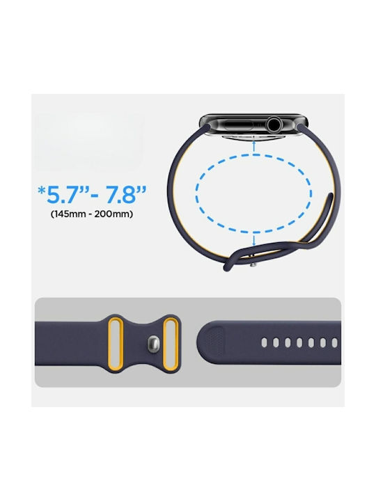 Spigen Nano Pop Λουράκι Σιλικόνης Navy Μπλε (Apple Watch 44/45/46mm/Ultra 49mm)