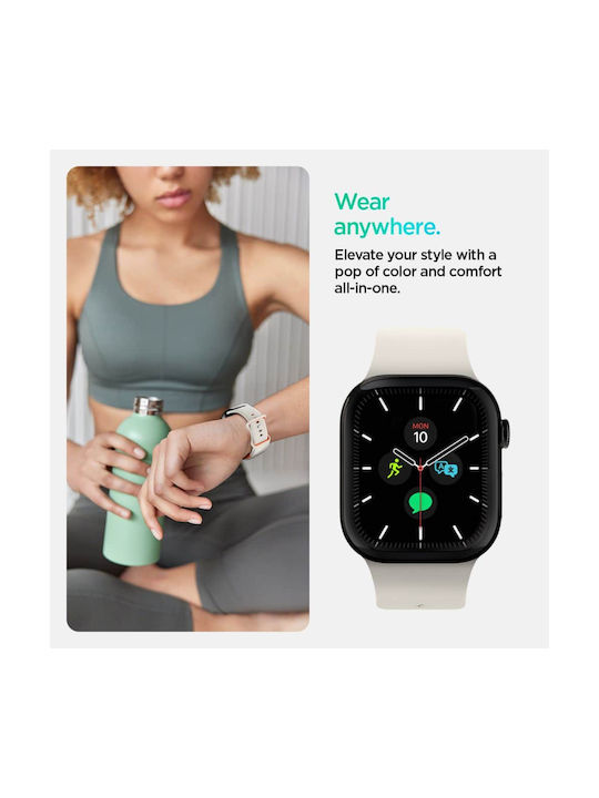 Spigen Nano Pop Strap Silicone Beige (Apple Watch 6, 7, 8, 9, 10, SE, Ultra 1, 2)