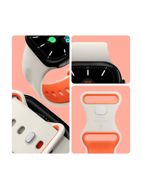 Spigen Nano Pop Strap Silicone Beige (Apple Watch 6, 7, 8, 9, 10, SE, Ultra 1, 2)