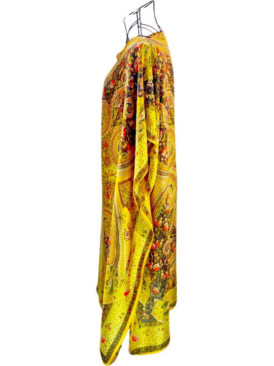 Damen Mini Strandkleid Gelb
