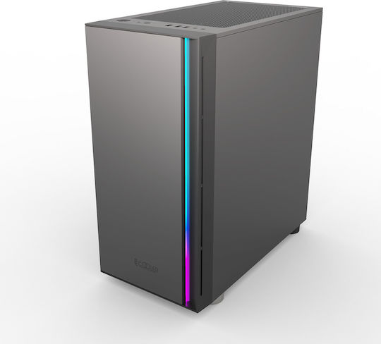 PCCOOLER LM300G Gaming Mini Tower Κουτί Υπολογιστή με Πλαϊνό Παράθυρο και ARGB Φωτισμό Μαύρο