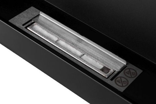 Wandmontiert Bioethanol Kamine Innenbereich Schwarz 65x12x40cm