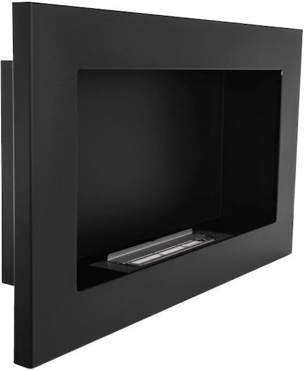 Wandmontiert Bioethanol Kamine Innenbereich Schwarz 65x12x40cm