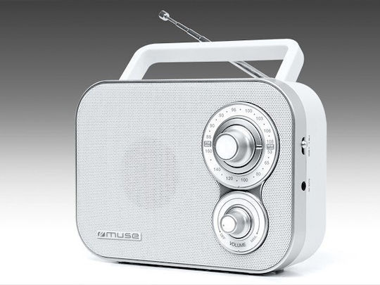 Muse M-051 R Retro Φορητό Ραδιόφωνο Ρεύματος / Μπαταρίας Λευκό
