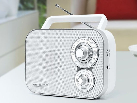 Muse M-051 R Retro Φορητό Ραδιόφωνο Ρεύματος / Μπαταρίας Λευκό