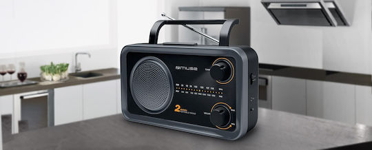 Muse M-06DS Επιτραπέζιο Ραδιόφωνο Ρεύματος / Μπαταρίας Μαύρο