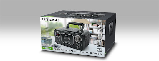 Muse M-182 RDC Φορητό Ηχοσύστημα με CD / Κασετόφωνο / Ραδιόφωνο Μαύρο