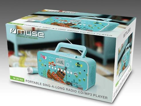 Muse M-29 Φορητό Ηχοσύστημα με CD / Ραδιόφωνο / MP3 / USB Τιρκουάζ