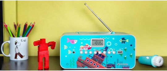 Muse M-29 Φορητό Ηχοσύστημα με CD / Ραδιόφωνο / MP3 / USB Τιρκουάζ