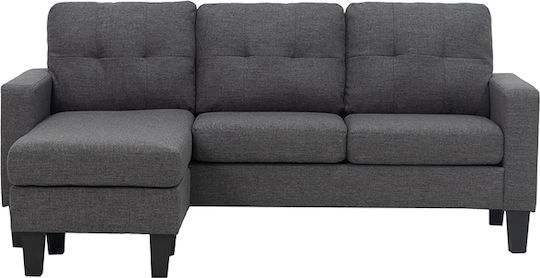 Liana Canapea Colțar Cu Unghi Reversibil Gri Închis 185x126x84cm