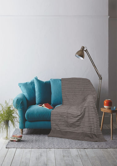 Kipper Chain Sofa Throw 2 Seater 180x250cm Light Grey