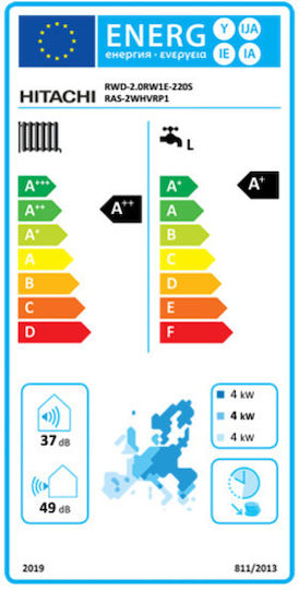 Hitachi Single Phase Heat Pump 5.5kW 60°C Split