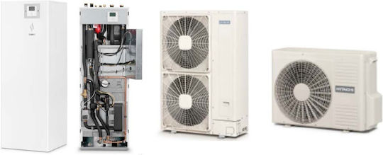Hitachi Wärmepumpe 10.4kW Einphasig 60°C Teilen
