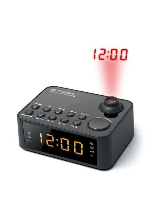 Muse Tabletop Digital Clock with Alarm & Radio M-178P
