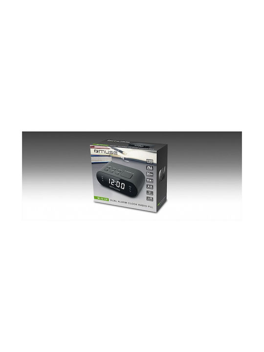 Muse Tabletop Digital Clock with Alarm & Radio M-10CR