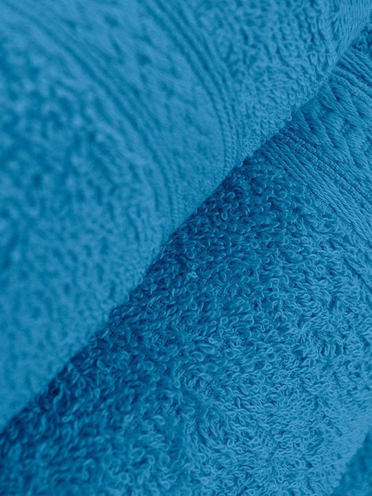 Lino Home Πετσέτα Προσώπου Tropez 50x90εκ. Blue Βάρους 450gr/m²