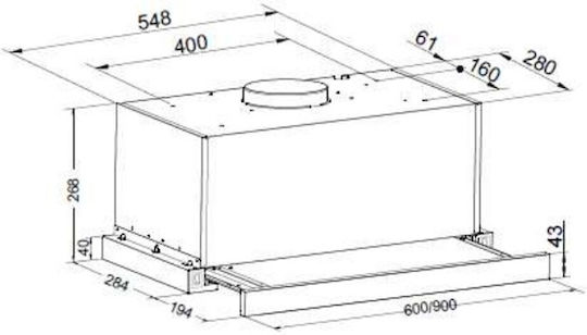 Morris Schiebbarer Dunstabzug 60cm Inox
