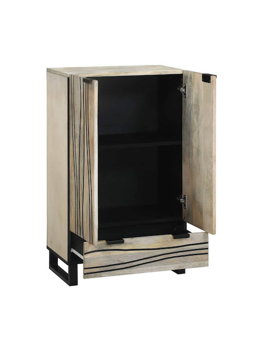 Cabinet Floor Wardrobes White and Black 60x33.5x100cm